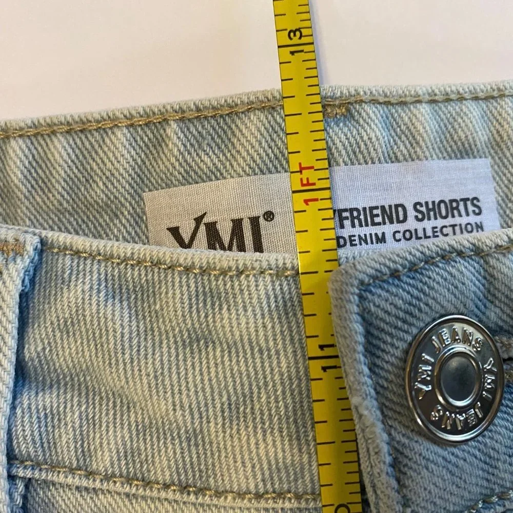 NWT YMI Junior Distressed High Rise Waisted Boyfriend Shorts Denim Jeans Sz 5/27 - Picture 7 of 9